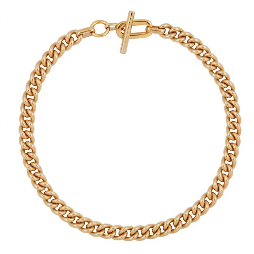 NEW MARTHA CALVO women's lex toggle necklace in gold